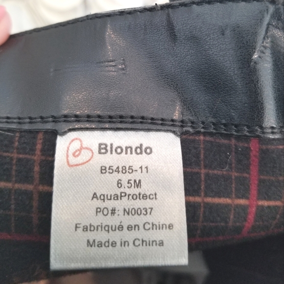 Blondo Black Tall Leather Riding Boot Side Zip Round Toe Block Heel Waterproof - Picture 11 of 16